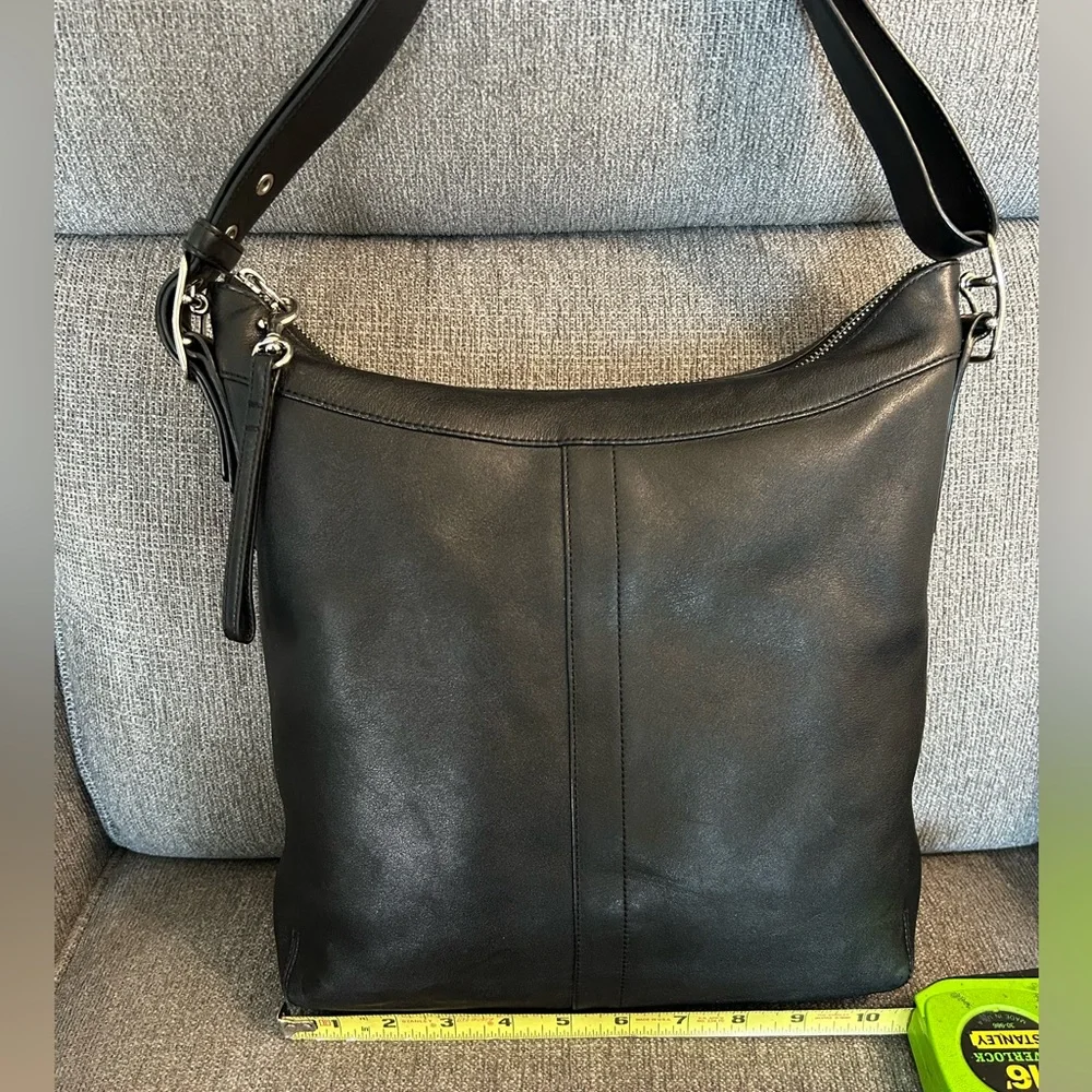 Coach Black Leather Slim Duffle 9188 Bag